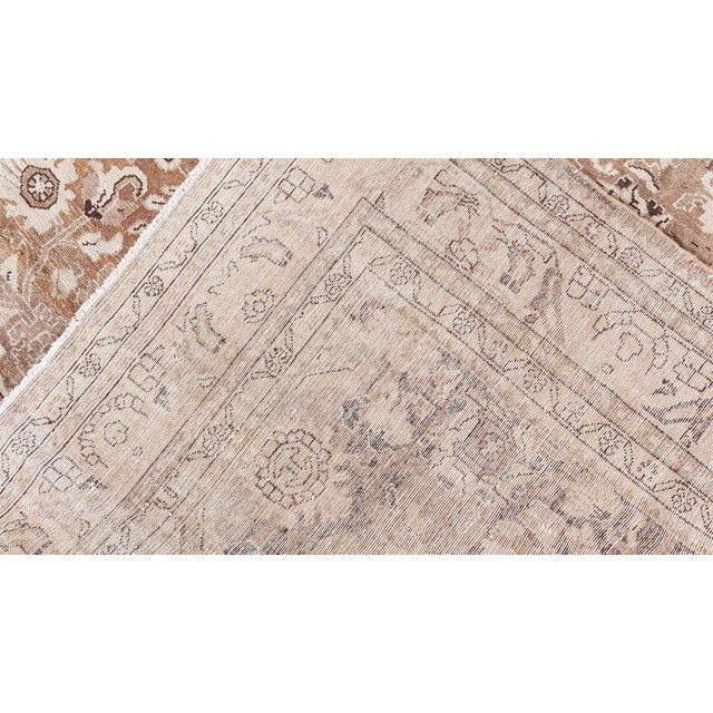 Persian 1930s Persian Malayer Brown Handwoven Wool Rug For Sale - Image 3 of 9