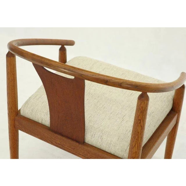 1970s 1970s Set of 4 Barrel Back Bent Wood Dining Lounge Chairs with New Upholstery For Sale - Image 5 of 12