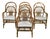 Set of 4 Italian Bent Rattan Chairs For Sale