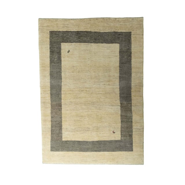 Hand-Knotted Nomadic Gabbeh Rug in Wool For Sale - Image 11 of 11
