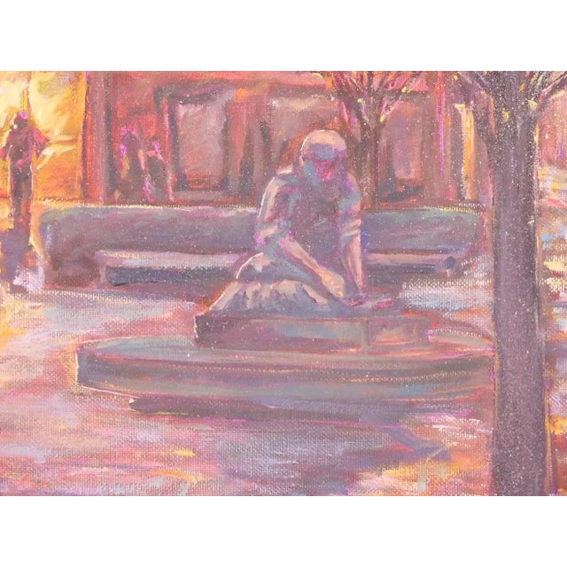 Wood 19th Century Wood Frame Oil / Canvas Wall Painting For Sale - Image 7 of 13