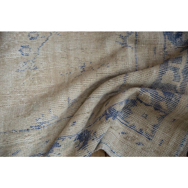 1950s Vintage Distressed Oushak Carpet - 5'11" x 9'5" For Sale - Image 5 of 9