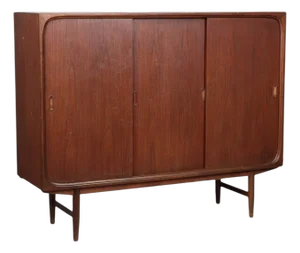 1950s Danish Modern High Sideboard / Bar in Teak