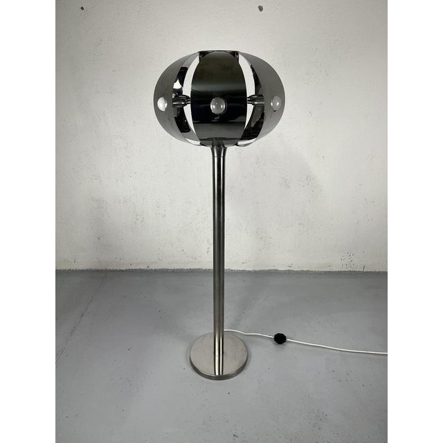 Italian Space Age Style Metal Floor Lamp, 1960s For Sale - Image 9 of 9