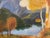 1970s Impressionist Landscape Painting Two Dogs Oil on Board For Sale - Image 13 of 14