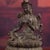 Wood Chinese Vintage Wood Carving Sitting Green Tara Buddha Statue For Sale - Image 7 of 7