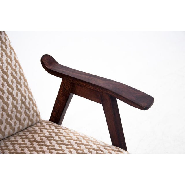 1960s Walnut Armchair, Poland, 1960s For Sale - Image 5 of 8