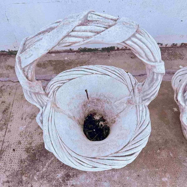 Weave Garden Basket Vases, Set of 2 For Sale - Image 3 of 8