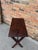 This is a versatile English tavern side table with X frame base. It has a lovely wood top with patina and country...