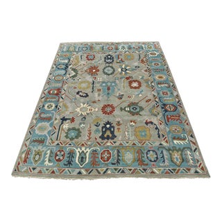 Anatolia 12’2” X 14’8” Gray Wool Hand-Knotted Oriental Rug For Sale
