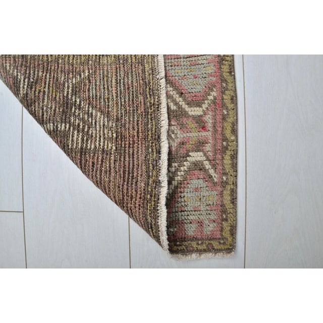 1960s Vintage Hand-Made Floor Muted Door Mat For Sale - Image 5 of 6