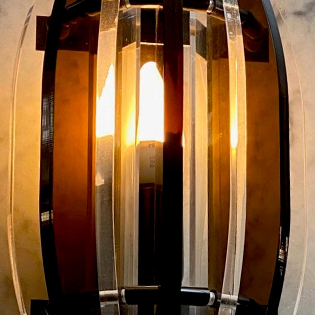 Midcentury Style Wall Lights in Acrylic, 1980s, Set of 2 For Sale - Image 6 of 18