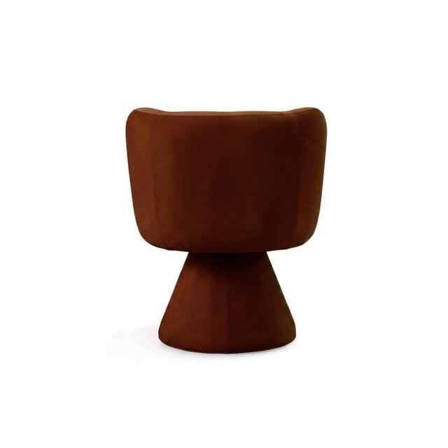 Coraje Dining Chair in Brown Velvet from Moanne For Sale - Image 4 of 6