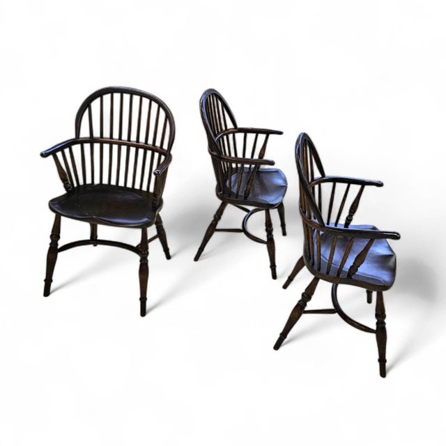 Georgian Bow and Stick Back Windsor Chairs, Set of 4 For Sale - Image 4 of 18