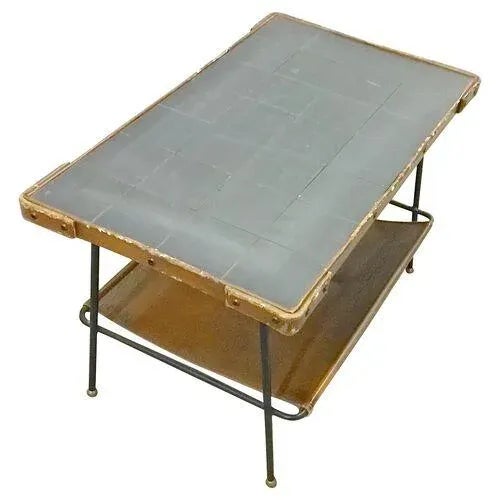 Early 20th Century Jacques Adnet Mid-Century Modern Table For Sale - Image 5 of 11