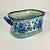 1950s Vintage Boho Chic Chinoiserie Hollywood Regency Celadon and Blue Foot Bath Catchall For Sale - Image 6 of 14