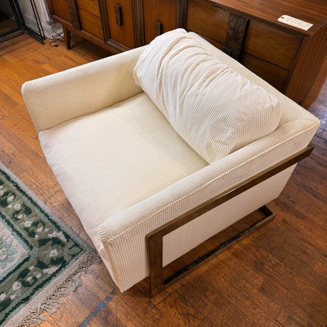 1970s Milo Baughman T-Back Lounge Chair For Sale - Image 5 of 7