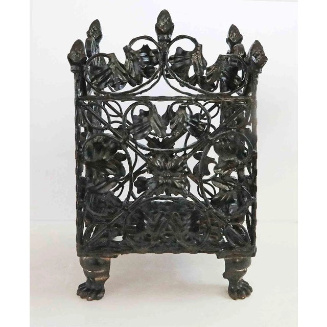 Antique Plant Holder - Wrought Iron For Sale - Image 4 of 9