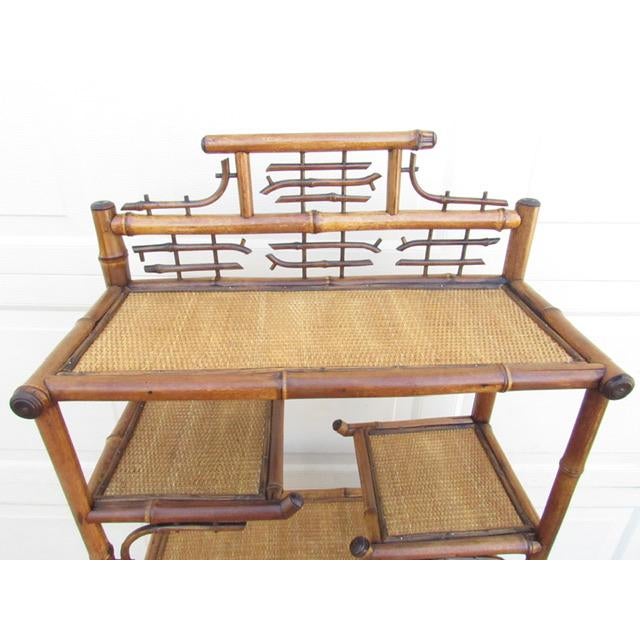 Chinoiserie Antique English Chinoiserie Style Bamboo Etagee For Sale - Image 3 of 12