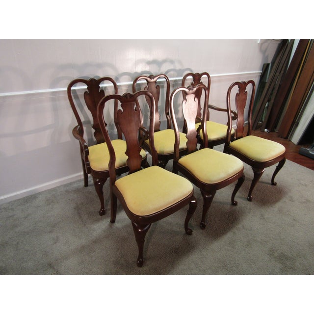 Item 87150: Pennsylvania House Set of Six Solid Cherry Dining Chairs. Age: 1990's. Details: Queen Anne style. Condition:...
