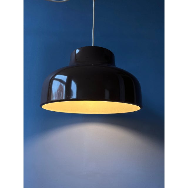 Mid-Century Brown Metal Pendant Light, 1970s For Sale - Image 3 of 11
