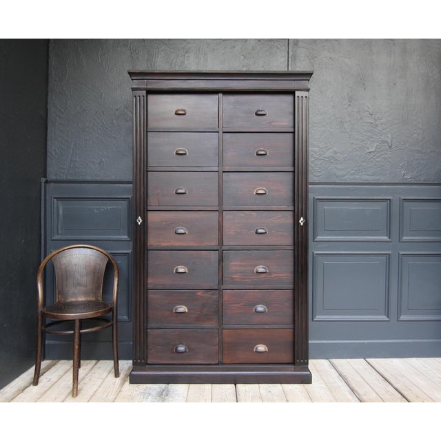 French chest of drawers from the early 20th century. Solidly made of softwood, restored ready for living. Originally the...
