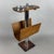 1960s Vintage Floor Standing Ashtray Magazine Rack in Curved Wood and Chromed Metal, 1960s For Sale - Image 5 of 11