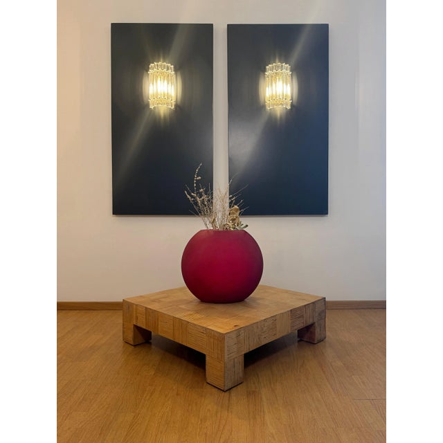 Vintage Murano Wall Sconces in Clear Triedri, 1990s, Set of 2 For Sale - Image 13 of 16