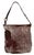Contemporary Longchamp Calf Hair Collage Pattern Shoulder Handbag Hobo Leather Animal Print For Sale - Image 3 of 12