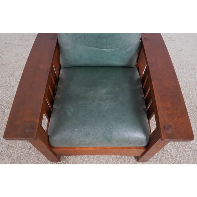 Brown Stickley Mission Cherry Morris Chair For Sale - Image 8 of 18
