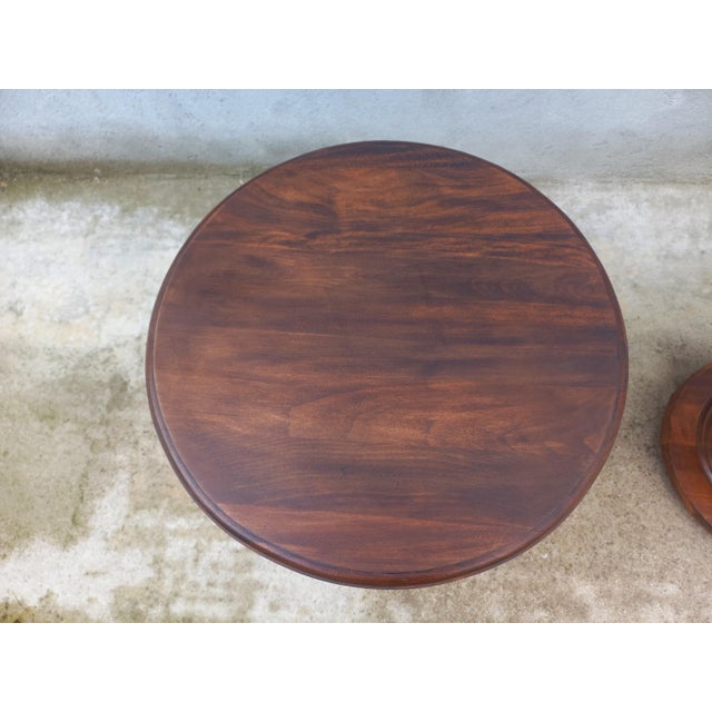 Pedestal Tables in the style of Charles Dudouyt, 1930s, Set of 2 For Sale - Image 3 of 18