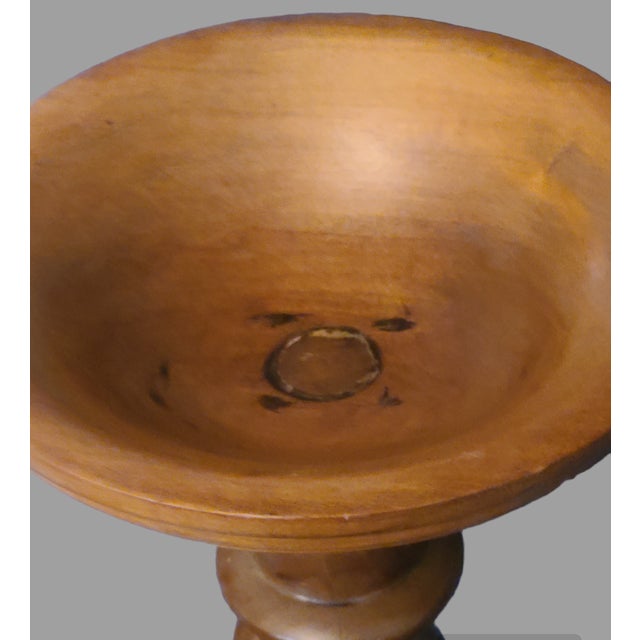 Antique Pair Wood Barley Twist Pedestal Plant Candle Stands For Sale - Image 10 of 12