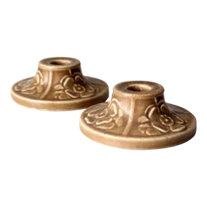 Antique Rookwood Pottery Candlestick Holders Pair