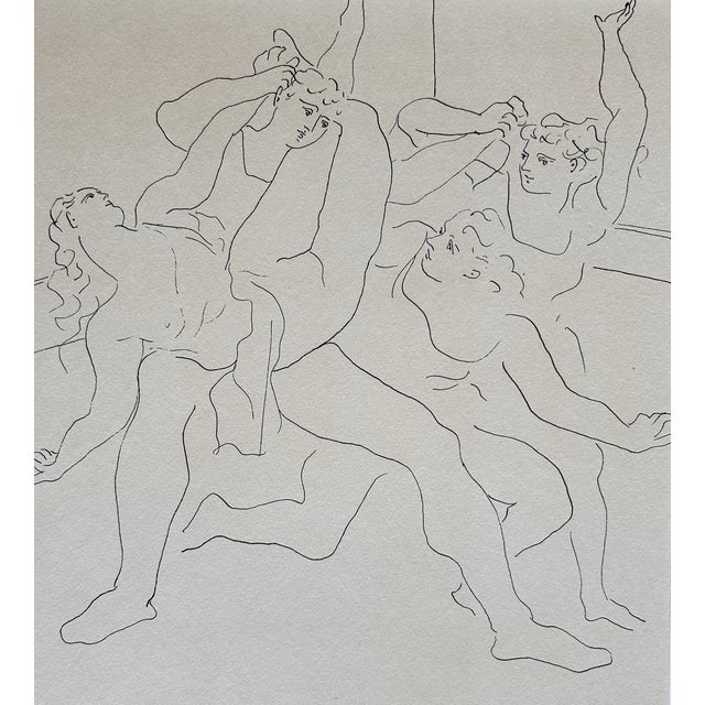 Pablo Picasso Pablo Picasso Four Ballet Dancers Signed Original Print For Sale - Image 4 of 6