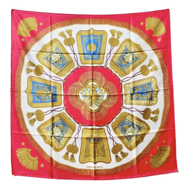 Hermes Silk Scarf " Poste Et Cavalerie" 1987 For Sale