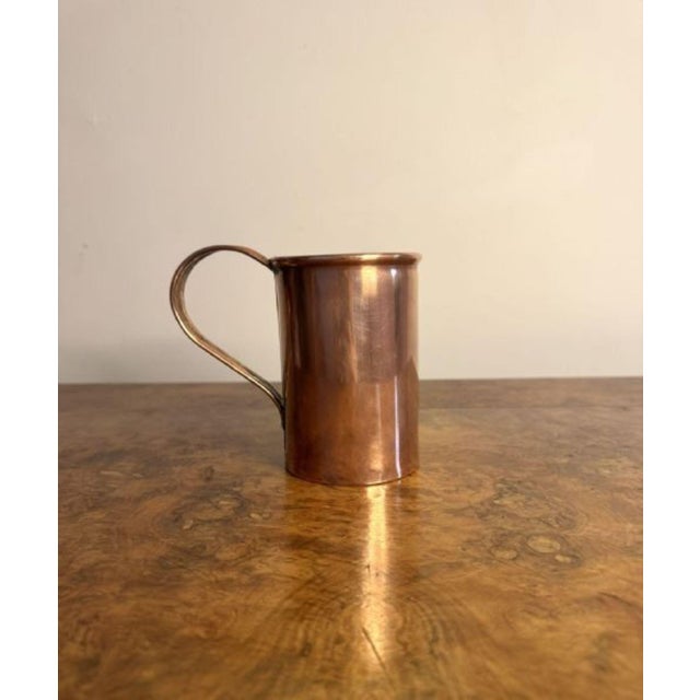 Fantastic quality set of six antique victorian copper measures, having a set of six quality antique victorian measures,...