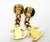 1990s Chanel Vintage Gold Plated Button Chain CC Turnlock Dangle Clip on Earrings, A Pair For Sale - Image 5 of 6