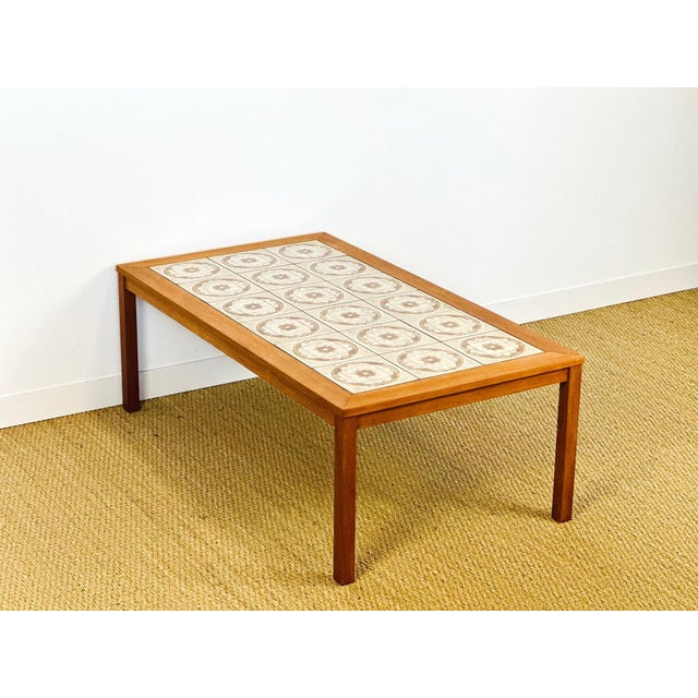 1960s Scandinavian Coffee Table in Teak and Ceramic, 1960s For Sale - Image 5 of 16