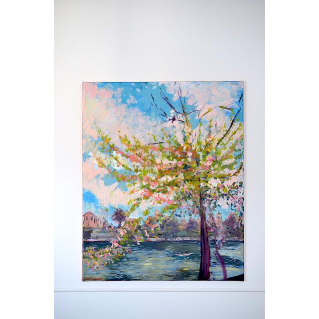 Linda Clerget, The Song of the Bird, Acrylic For Sale - Image 3 of 6