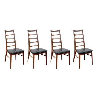 Lis Ladderback Chairs in Teak by Niels Koefoed for Koefoeds Hornslet, 1960s, Set of 6 For Sale