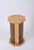 Octagonal Pedestal in Burl Wood and Brass by Tommaso Barbi, Italy, 1970s For Sale - Image 4 of 18