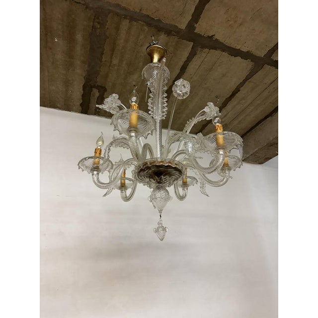 Large Venetian Murano Art Glass Barrochi Chandelier from Barovier & Toso, 1940s For Sale - Image 4 of 8