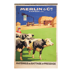 1920s French Art Deco Agricultural Poster - Merlin & Cie