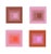 Printmaking Materials Abstract Geometric Color Study in Warm Pinks - Set of 4 20" X 20" For Sale - Image 7 of 7