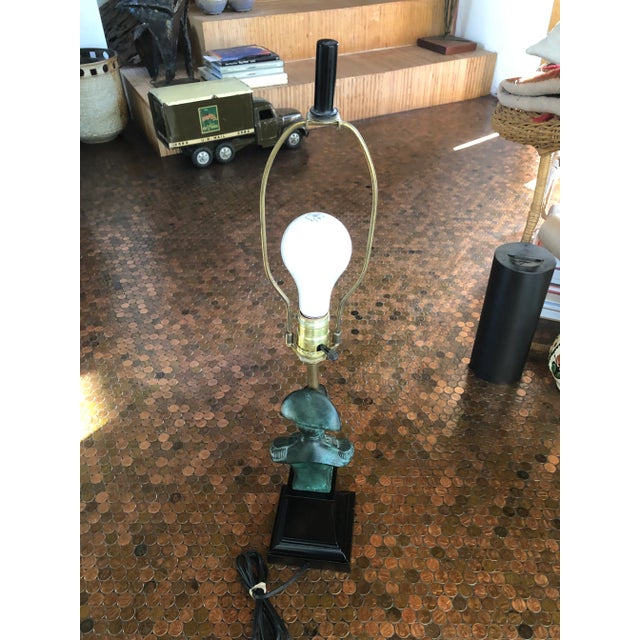 Bronze Bust of Napoleon Small Lamp Made in Italy For Sale - Image 11 of 12