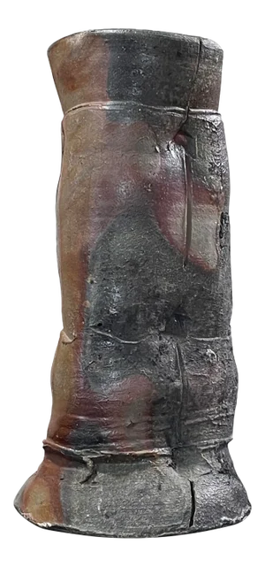 1980s Jeff Shapiro Wood Fired Stoneware Vase, Raku