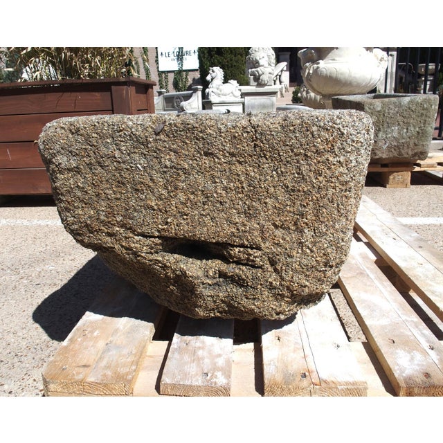Antique Carved Granite Farm Trough From Normandy, France, 19th Century For Sale - Image 10 of 11