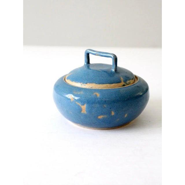 Late 20th Century Vintage Studio Pottery Bowl With Lid For Sale - Image 5 of 10