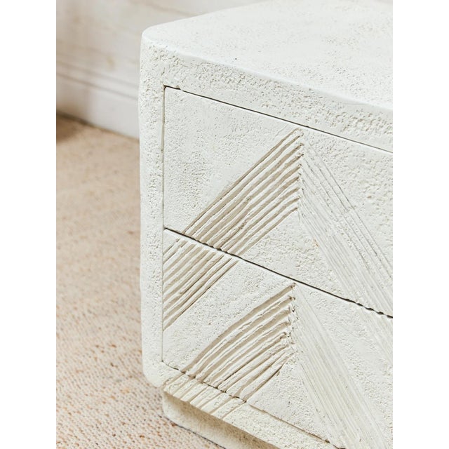 White Post Modern White Vintage Nightstand For Sale - Image 8 of 12