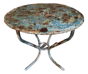 French Metal Bistro Table, 1930s
